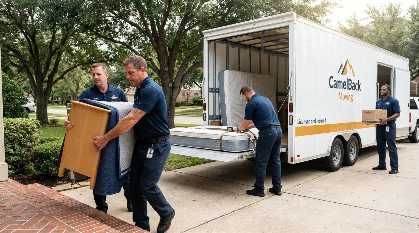 Crew loading residential truck for cross-state move from Kirkland, WA